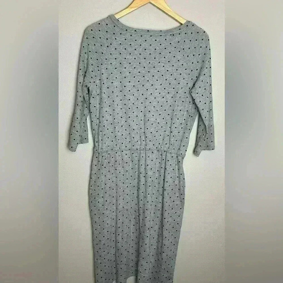 Boden Peggy Polka Dot Dress 8L Tall Jersey Knit Pockets Drawstring 3/4 Sleeves - Picture 5 of 9